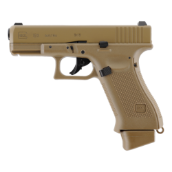 PIST GLOCK 19X BBS 6MM CO2 - COULEUR COYOTE -1.6J